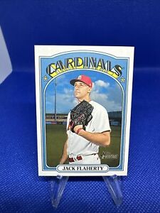 2021 Topps Heritage Mini, Jack Flaherty, #454, /100, SSP, St. Louis Cardinals