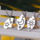3Pieces New Round Sun Star Moon Pendant Necklace Fashion Best Friend Forever ❤TH