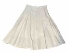 Eileen Fisher Linen A Line Maxi Skirt White Lined Lagenlook Beachy Size Small