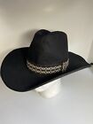 Vintage Mens Newport Cowboy Western Hat  100%  Cotton Black Small 6 3/4- 6 7/8