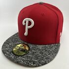 Philadelphia Phillies New Era 59Fifty Hat MLB Red Fitted Gray Bill New 7 3/8