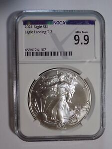 2021 Type 2 American Silver Eagle - Certified 9.9 by NGCX - Gorgeous Gem BU!