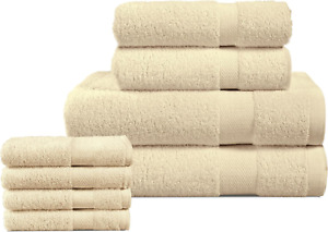 BolBom*S Bath Towels Set of 8, Ultra Soft 100% Cotton, 2 Extra Large Bath Towels