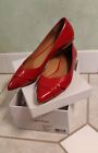 Calvin Klein Gailia LIPSTICK RED Flats, Pointed Toe Shoes Leather Size 8.5