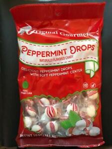 Original Gourmet PEPPERMINT DROPS Candy - Soft Peppermint Center- LARGE 10oz Bag