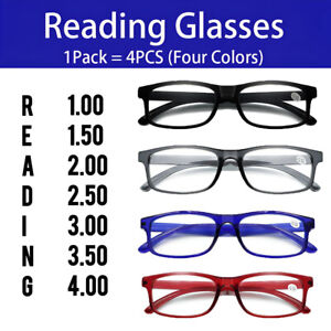 Reading Glasses Mens Womens Readers 4 Pack Assorted Readers Multipack Glasses