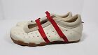 VTG Diesel Leather Doll Sneakers Women's Size 11 Tan Red Stripes Square Toe Y2K