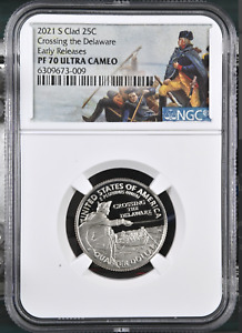 2021 S Clad 25C Crossing the Delaware Early Releases PF 70  ultra Cameo