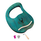 19-String Wooden Lyre Harp Resonance Box String Instrument with Tuning F1C6