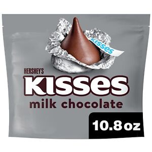 New ListingHERSHEY'S KISSES Milk Chocolate Silver foil, Candy Share Pack, 10.8 oz