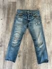 Double RL Selvedge Denim Jeans Distressed RRL size 29 Indigo Made In USA