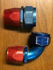Earls Red & Blue Aluminum Fittings 1-1/2