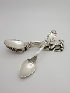 Reed & Barton Burgundy Sterling Silver Tea Spoons Set of 6
