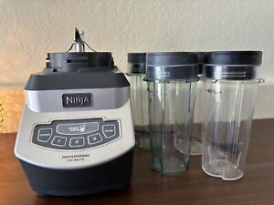 Ninja BL660 3 Speed Blender  Motor Base And Blade With 4 Cups And 4 Lids