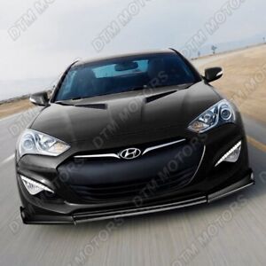 For 2013-2016 Hyundai Genesis Coupe Painted Black KS-Style Front Bumper Body Lip