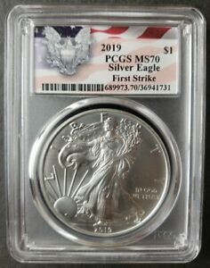 2019 $1 American Silver Eagle Dollar PCGS MS70