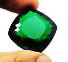 NATURAL CERTIFIED 80.90 CT CUSHION CUT GREEN COLOMBIAN EMERALD LOOSE GEMSTONE~