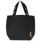 Yves Saint Laurent YSL Tote Bag Black Gold Embroidery Logo Novelty F/S