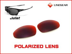 LINEGEAR Red Mirror Polarized Lens for Oakley Juliet [JU-RM-POLA]