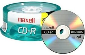 Maxell 648445 CD-R 700 CD-R CD Recordable Discs 48X 700MB 80 Min Spindle 25 Pack
