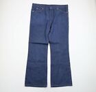 Vintage 70s Rockabilly Mens 40x32 Flared Bell Bottom Denim Jeans Indigo USA