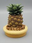 Vintage Our America Yankee Candle Jar Topper Pineapple Welcome Banner Topper