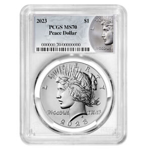 2023 $1 Peace Silver Dollar PCGS MS70 Peace Label