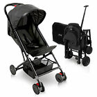 Jovial Portable Folding Compact Baby Stroller with Travel Bag, Black (Open Box)