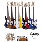 New Right Handed Glarry GP 4 Strings Electric Bass Guitar + Cord + Wrench+Gigbig