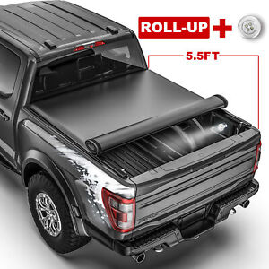 New Roll Up Soft Tonneau Cover For 2009-2024 Ford F-150 Truck 5.5FT Short Bed (For: Ford F-150)