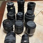 Various Camera Lenses Lot Of 11 Made In Japan Germany Nikon Mamiya-sekor ECT.