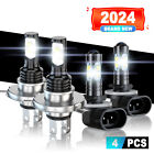 For Kia Rio5 2007-2011 4x LED Headlight Hi/Lo +Fog Light Combo 6000K Bulbs