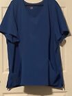 Urbane Performance Women's Slim Fit  Rounded V-Neck Scrub Top 5x Blue Preowned
