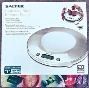 SALTER Housewares Electronic Stainless Steel Kitchen Scale 7 lb Capacity CP-1015