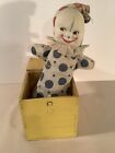 Vintage Antique?? Toy Jack In The Box Wood Box With Pop Up Clown
