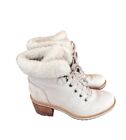 Timberland Faux Fur Waterproof Boots Kinsley White  7.5 Medium Leather