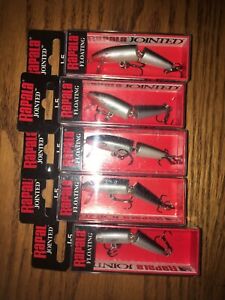 RAPALA JOINTED 05's=LOT OF 5 SILVER COLORED FISHING LURES