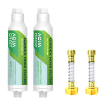 AQUA CREST Garden Hose Water Filter with Hose Protector, Reduces Chlorine, Odor