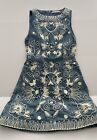 Alice + Olivia  Lindsey Embroidered Cotton Chambray Dress Blue- size 0