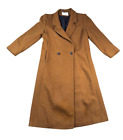International Scene Womens 9/10 Long Heavy Winter Coat 100% New Wool Cinnamon