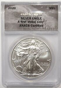 2020 American Silver Eagle ANACS MS 70