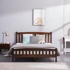Queen Size Platform Bed Wooden Bed Frame with Headboard Bedroom Furniture