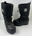 SOREL Mens Glacier Black Snow Boots Size 11 USA * Missing Liners