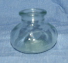 Vintage CLEAR Blown Glass Inkwell Jar Bottle 2.25