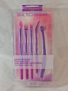 Real-Techniques Eye Love Drama Makeup Brush Kit- 5pc for,shadow/liner/lash #4262
