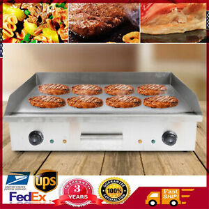 New Listing3kw Commercial Electric Griddle Flat Top Grill Hot Plate BBQ Grill Countertop!