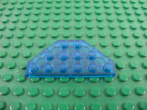 1987 LEGO Trans-Dark Blue Wedge Plate 3 x 6 Cut Corner Space Futuron 6953 #2419
