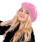 Parquet Solid Color French Beret Classic French, Casual Beanie Cap Pink 43445