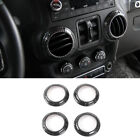 Interior AC Air Vent Outlet Cover Trim for 2011-18 Jeep Wrangler JK Accessories (For: Jeep)