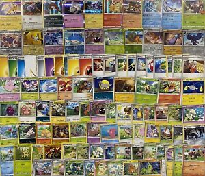 Lot of 100 Pokemon Cards - HOLOS + REVERSE + COM/UNC & More Bulk Assortment !!!